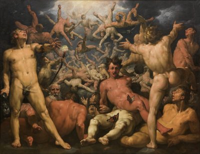 Val van de Titanen door Cornelis van Haarlem